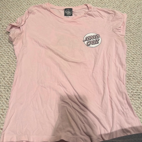 Santa Cruz Skateboards Tops - pink santa cruz tee